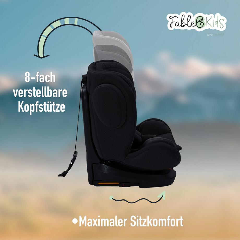 FableKids  Seggiolino auto per bambini Ruotabile a 360° Isofix 
