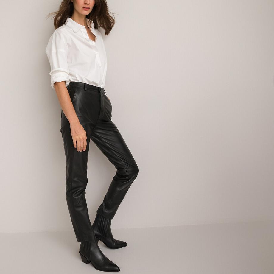 La Redoute Collections Pantalon Droit en Cuir  
