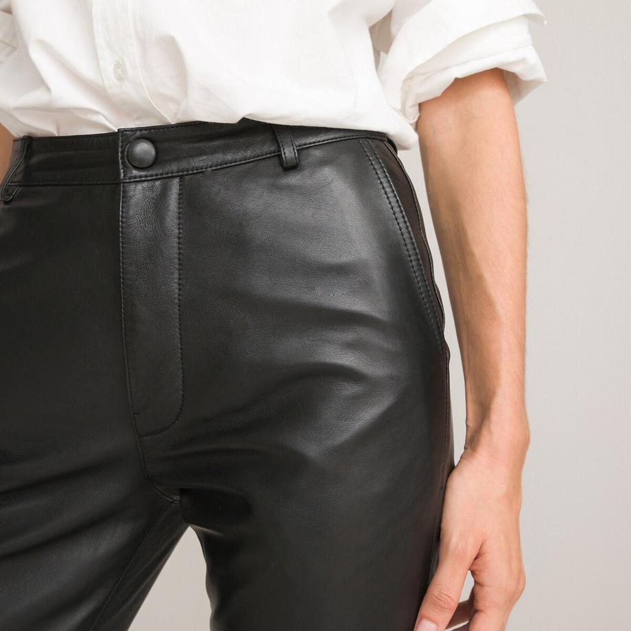 La Redoute Collections Pantalon Droit en Cuir  