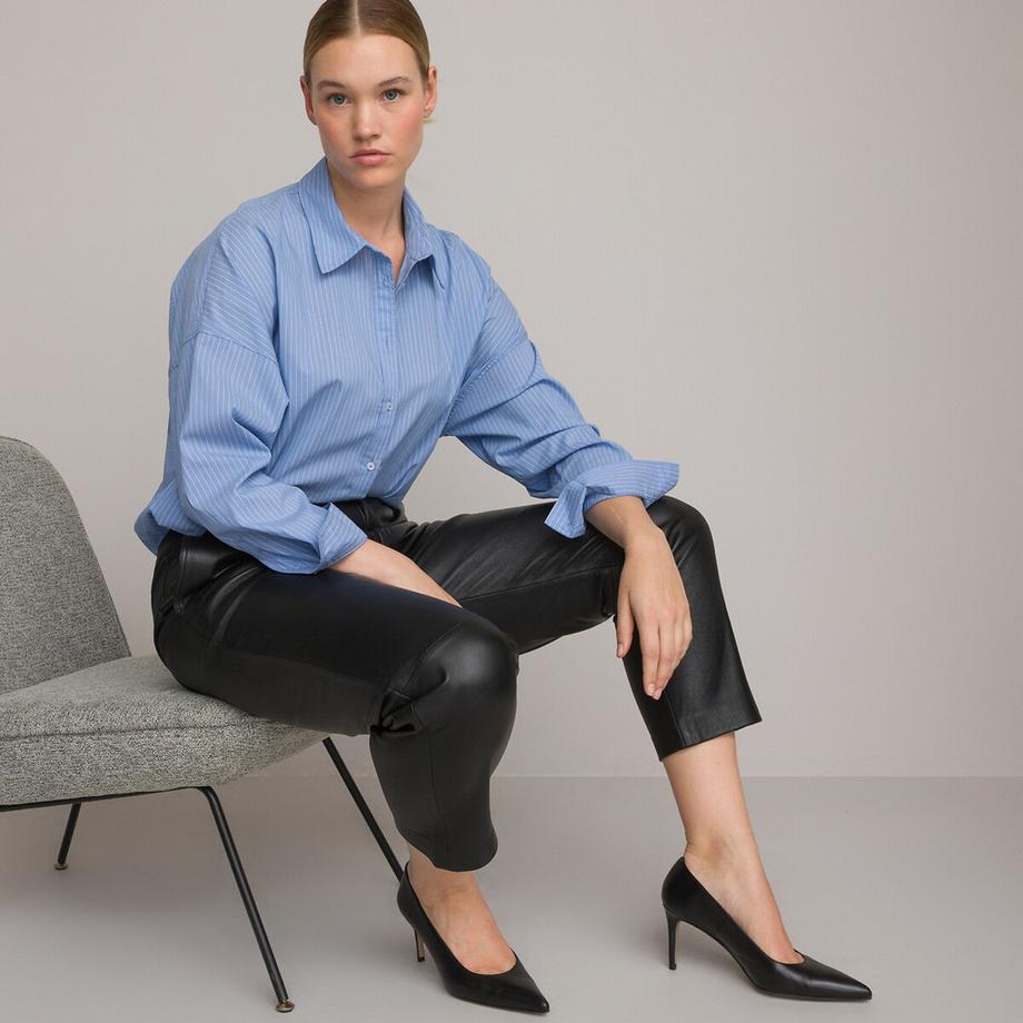 La Redoute Collections Pantalon Droit en Cuir  