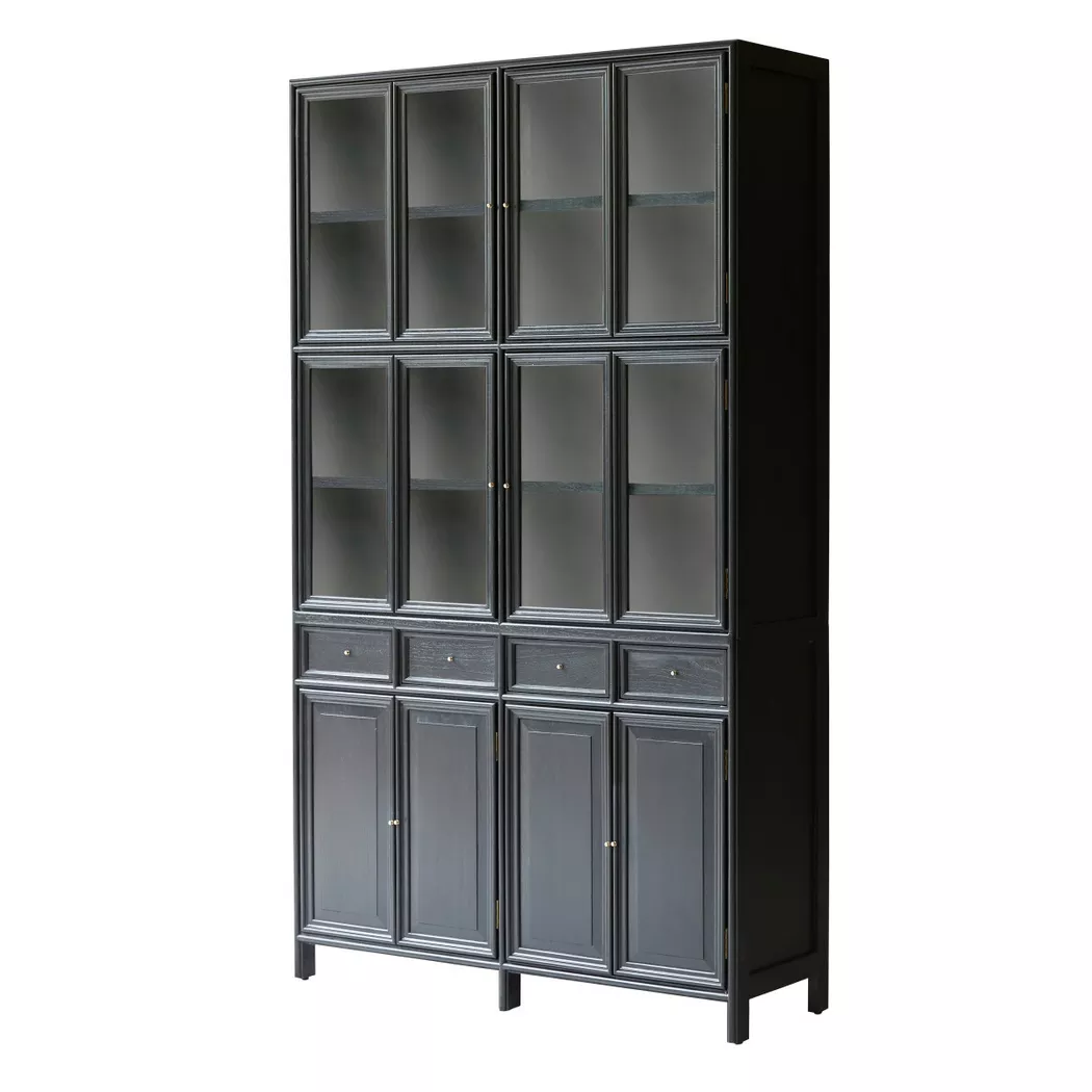 Tikamoon - Geschirrschrank aus Mindi Anna, One Size, Schwarz