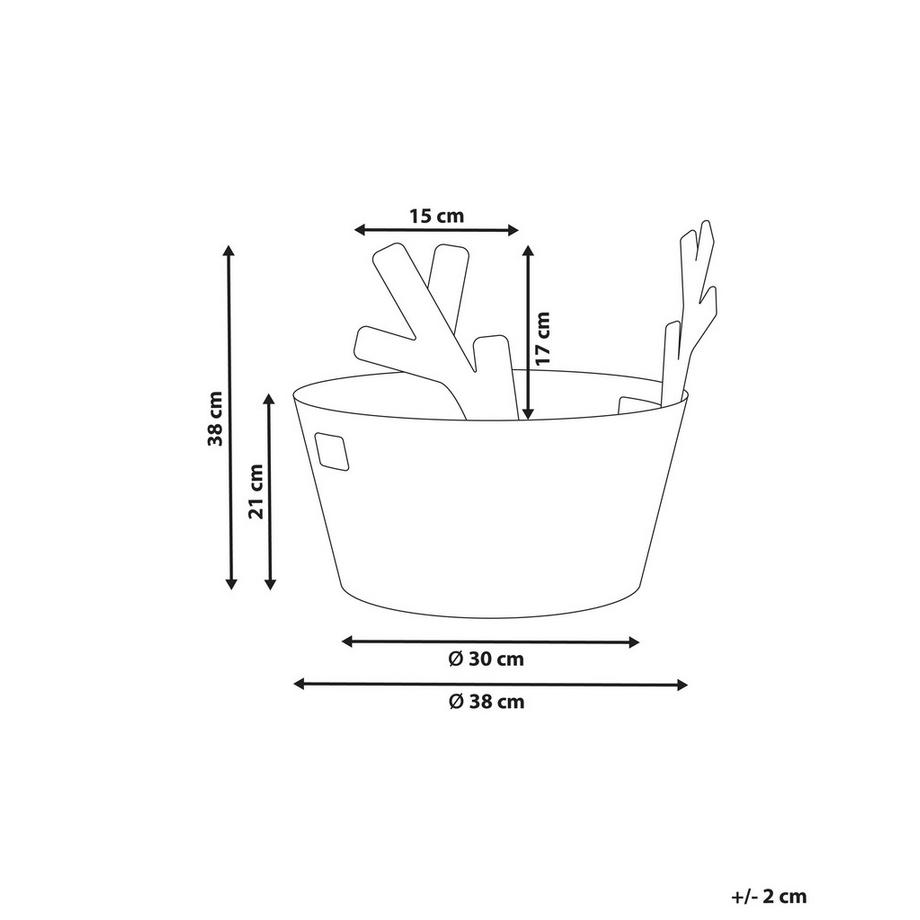 Beliani Korb en Fibre de jacinthe d'eau Boho RENNE  
