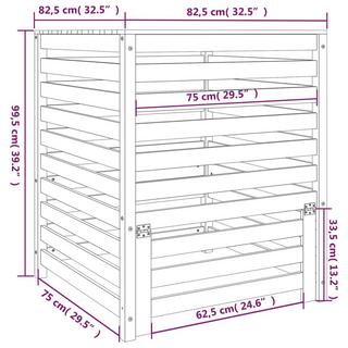 VidaXL  Komposter pine wood 