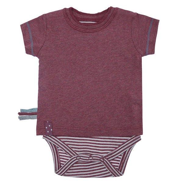 Image of Kurzarm-bodyshirt Unisex Bordeaux 6-12 mesi