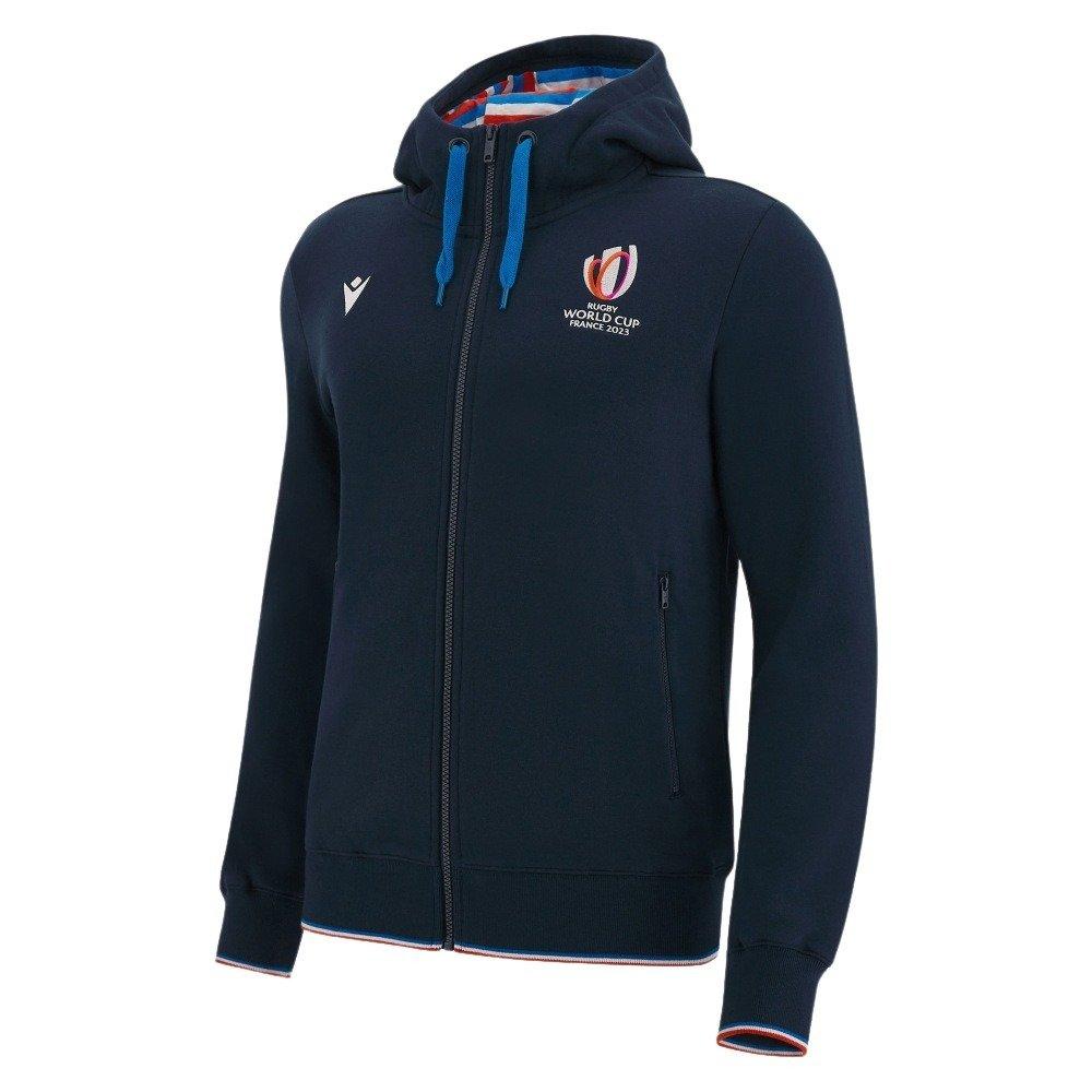 macron  sweatshirt à capuche zippé acron rwc france 2023 