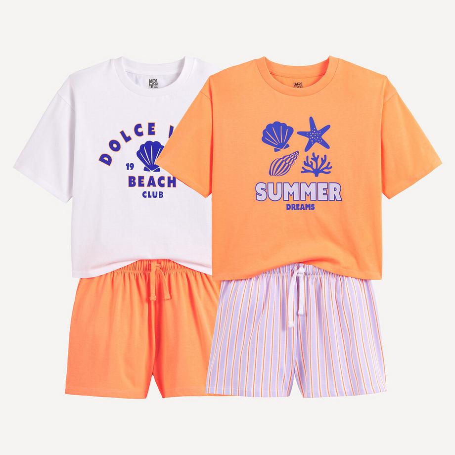 La Redoute Collections  Lot de 2 pyjashorts en coton 