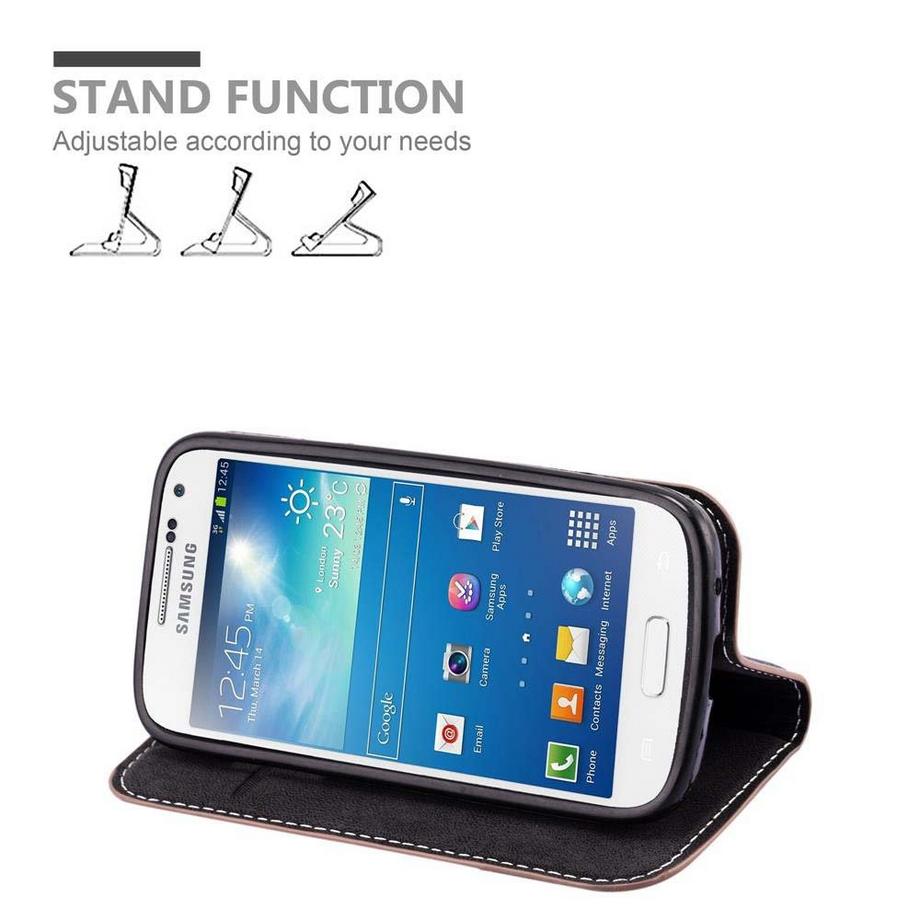 Cadorabo  Housse compatible avec Samsung Galaxy S4 MINI - Coque de protection avec fermeture magnétique, fonction de support et compartiment pour carte 