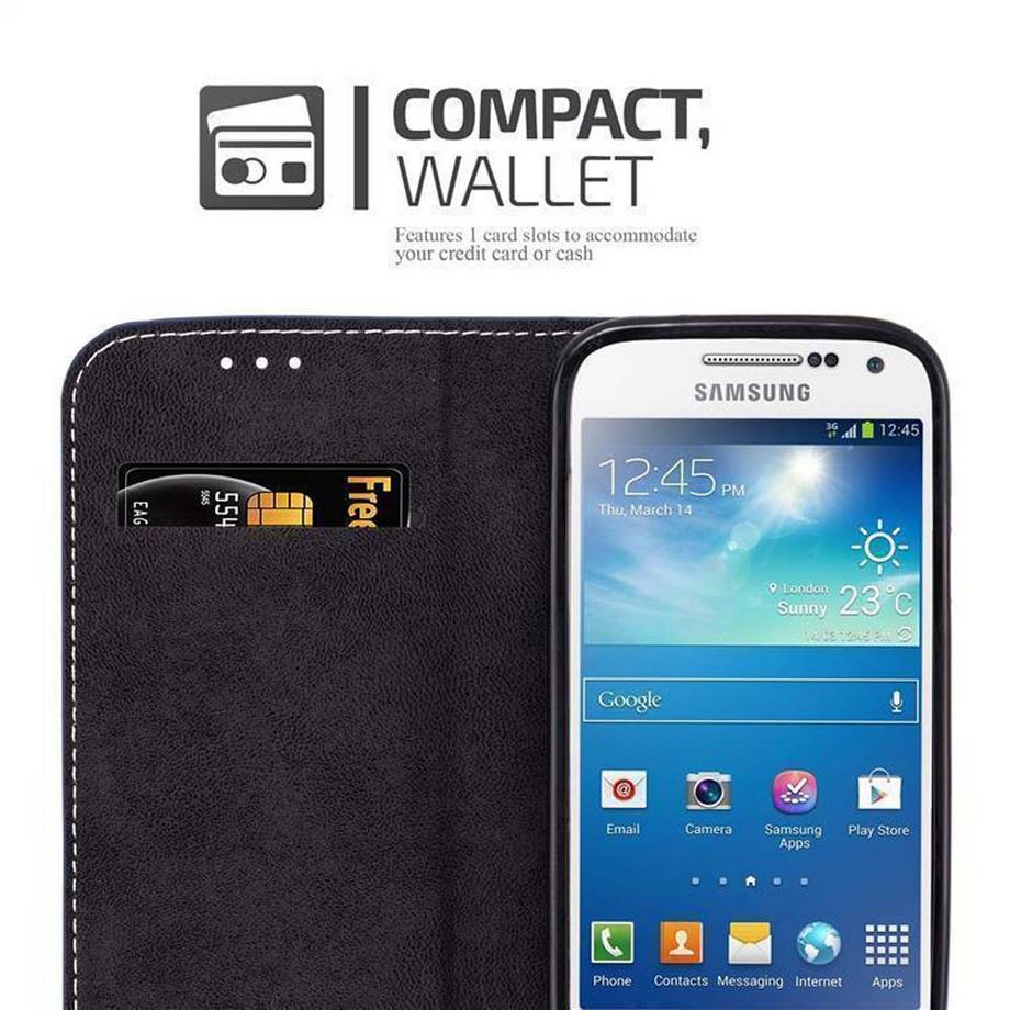 Cadorabo  Housse compatible avec Samsung Galaxy S4 MINI - Coque de protection avec fermeture magnétique, fonction de support et compartiment pour carte 