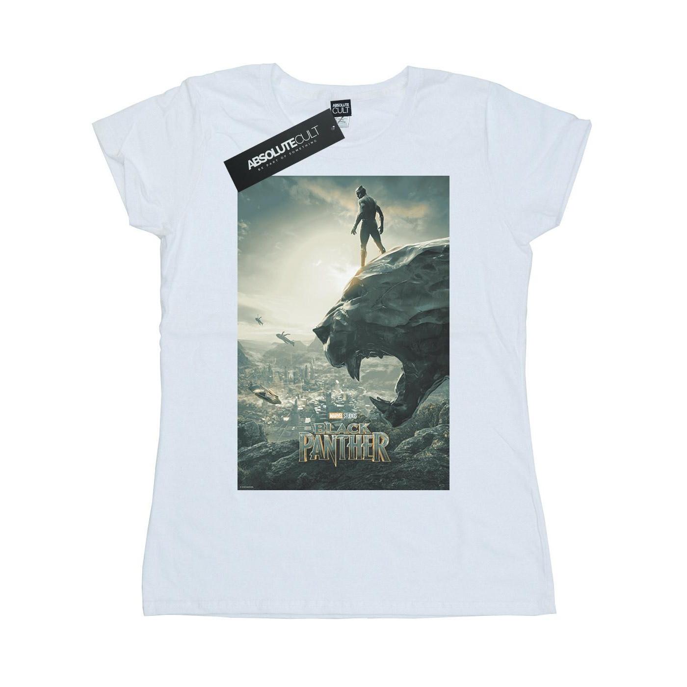 Image of Black Panther Poster Tshirt Damen Weiss M