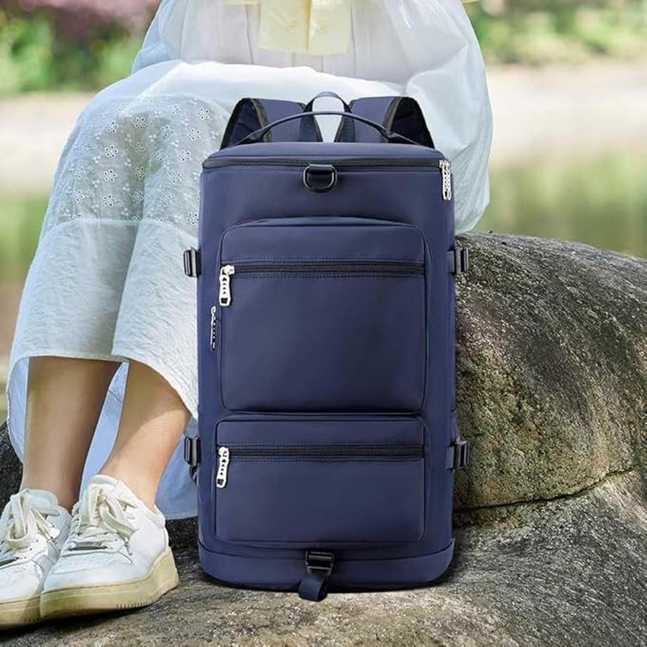 Only-bags.store Sac à dos de voyage grande capacité avec bretelles amovibles imperméable durable  