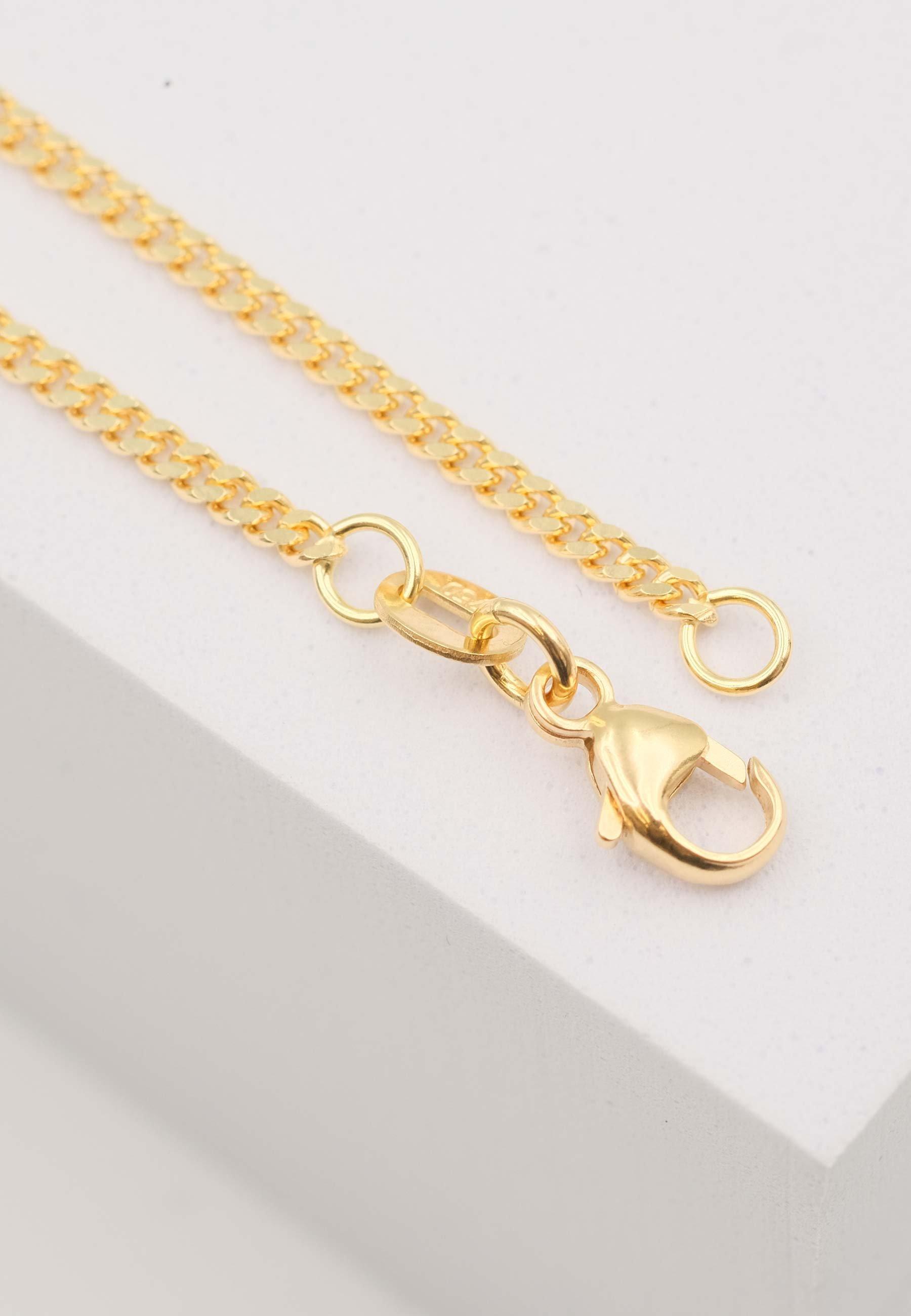 MUAU Schmuck  Collier Panzer Gelbgold 750, 1.8mm, 50cm 