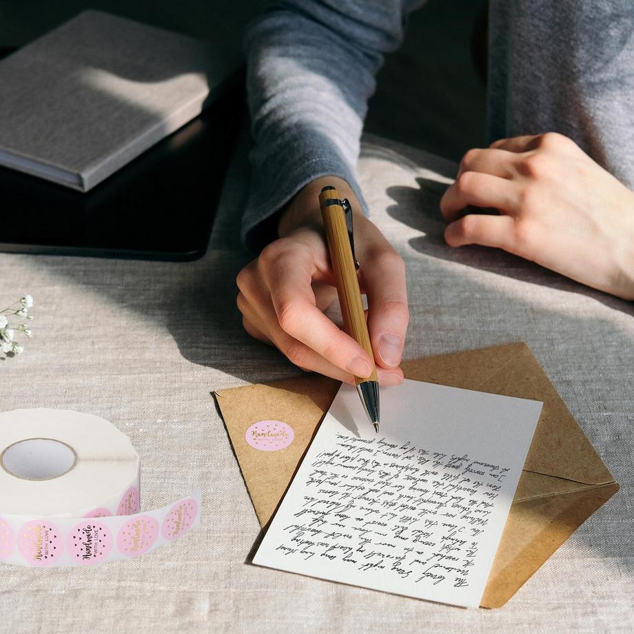 B2X Mit Liebe handgefertigte Aufkleber, 2500 Stück  