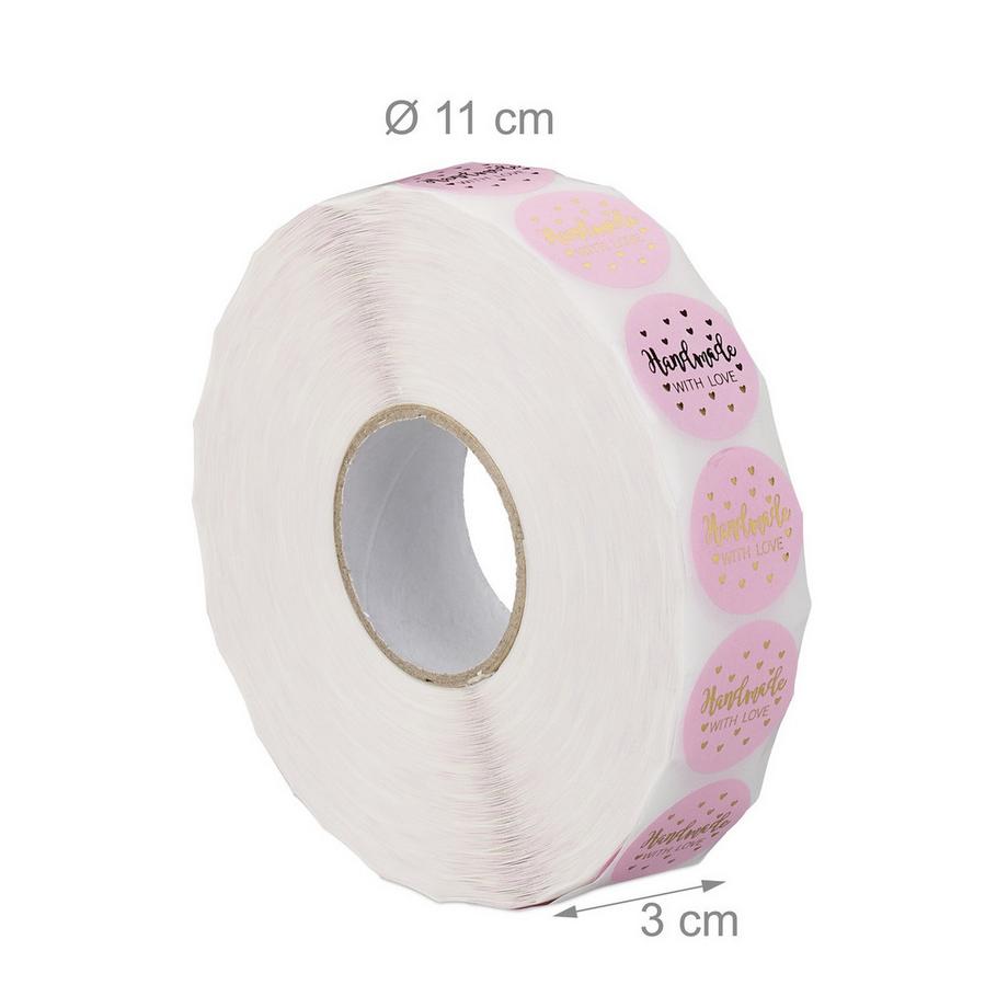 B2X Mit Liebe handgefertigte Aufkleber, 2500 Stück  