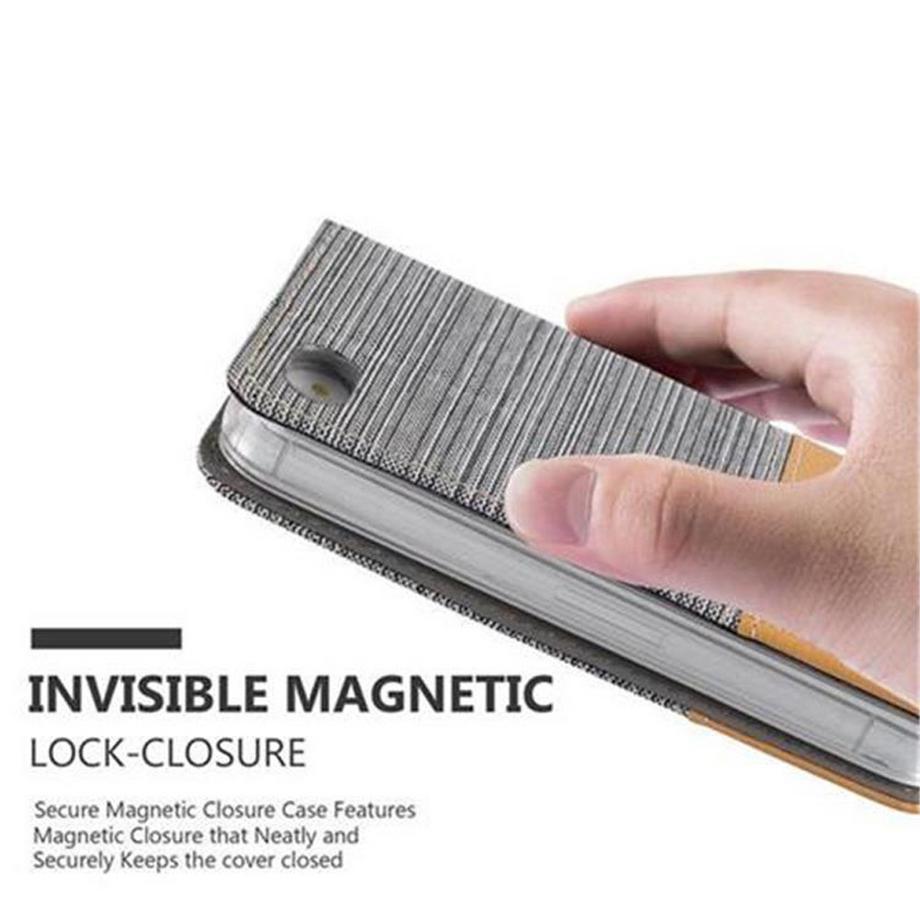 Cadorabo  Housse compatible avec Apple iPhone 4 / 4S - Coque de protection avec fermeture magnétique, fonction de support et compartiment pour carte 