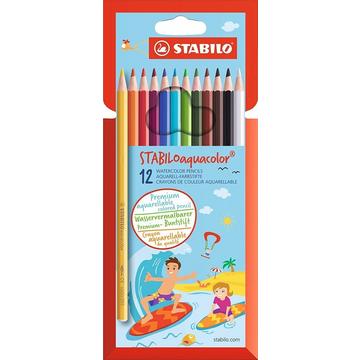 STABILO Aquacolor crayon de couleur 12 pièce(s) Multicolore