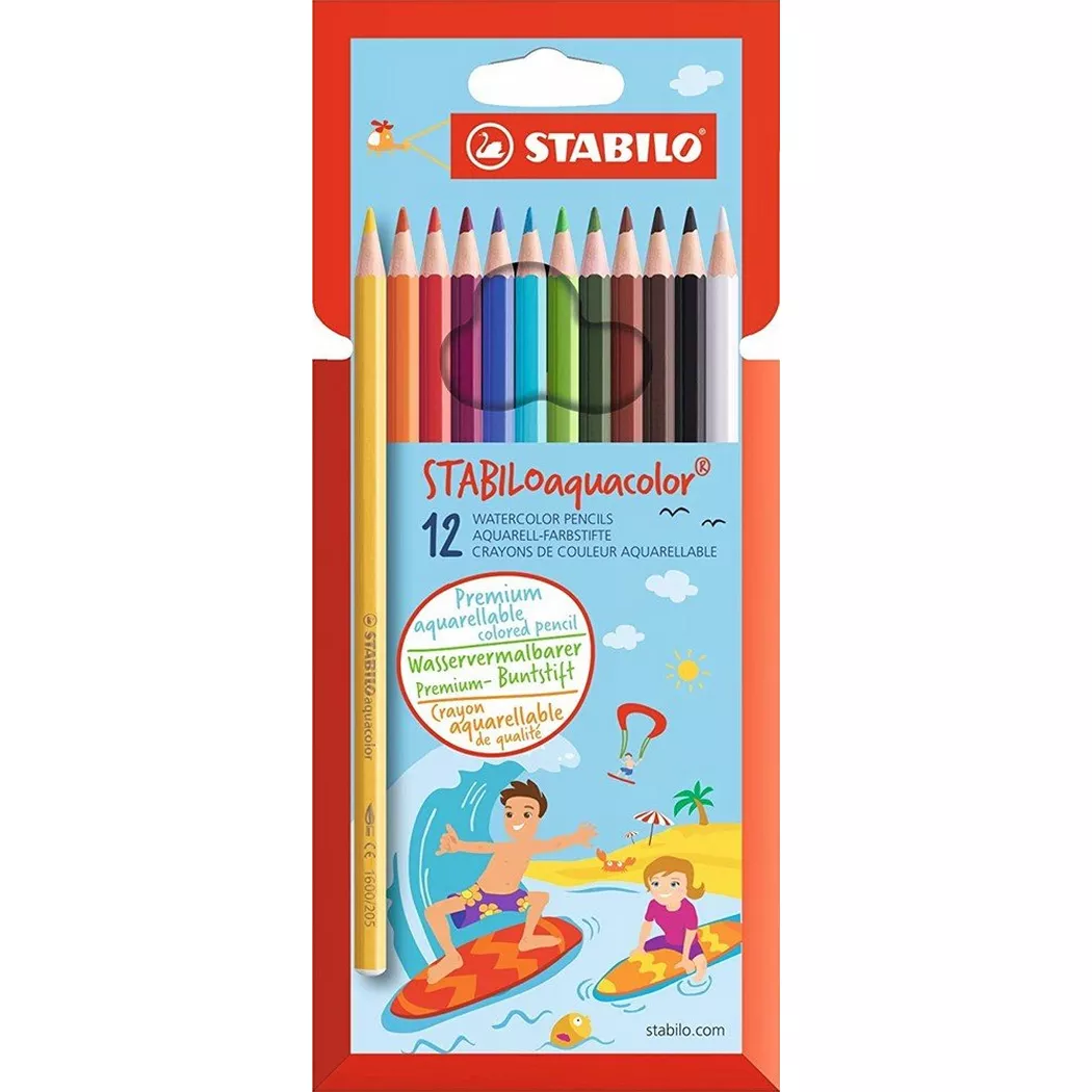 Set de 12 crayons de aquacouleur Stabilo