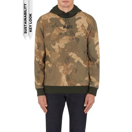 Armani Exchange Felpa con cappuccio Stampa Camouflage  
