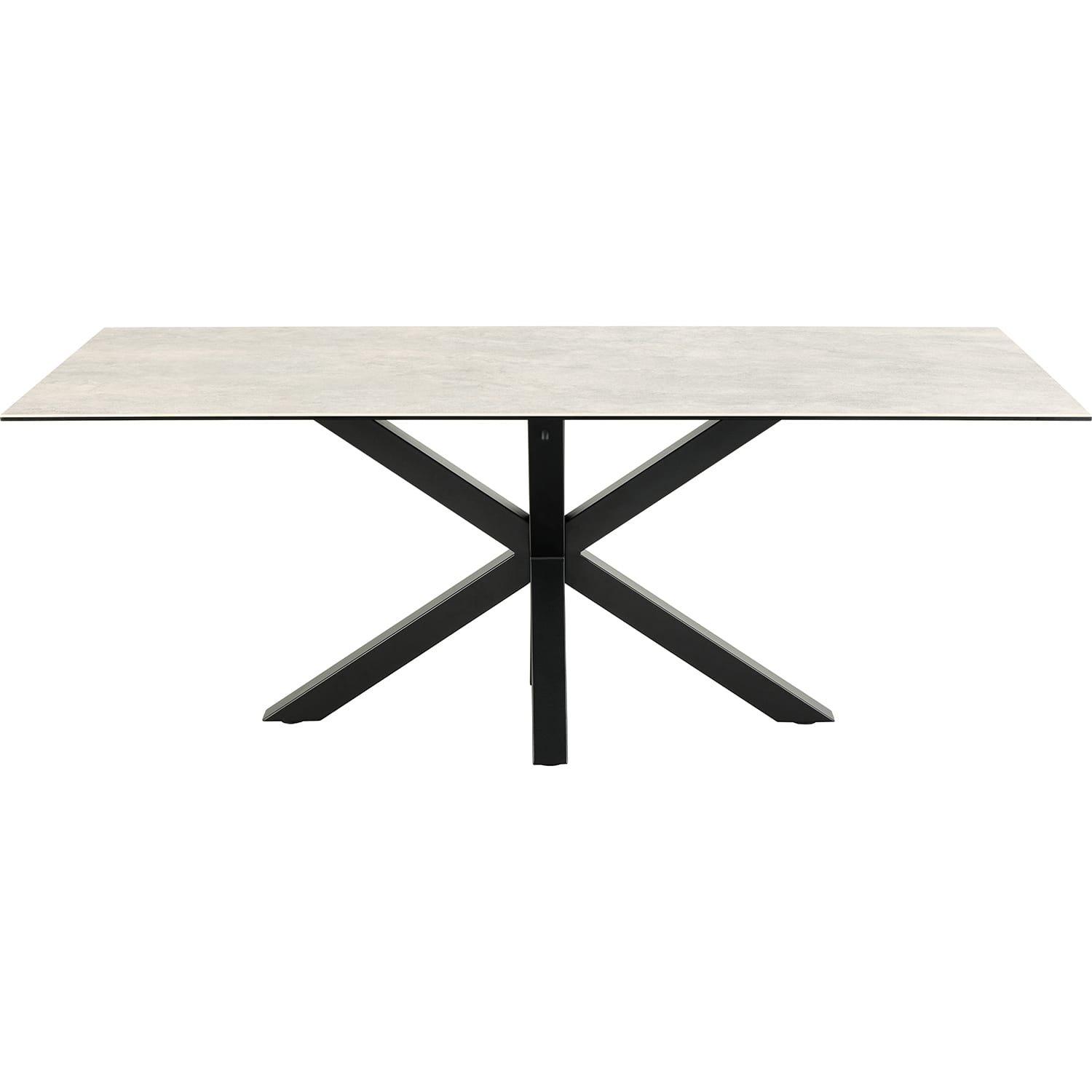 mutoni Table de salle à manger Triple-X céramique gris clair 200  