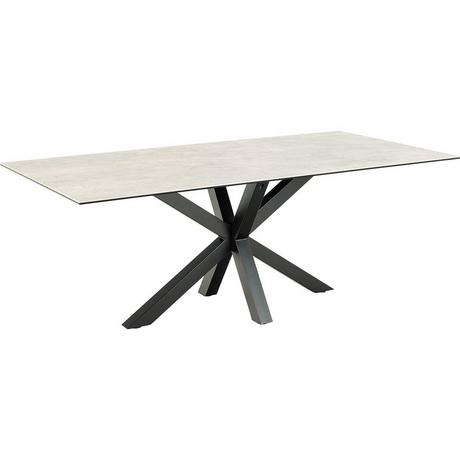 mutoni Table de salle à manger Triple-X céramique gris clair 200  