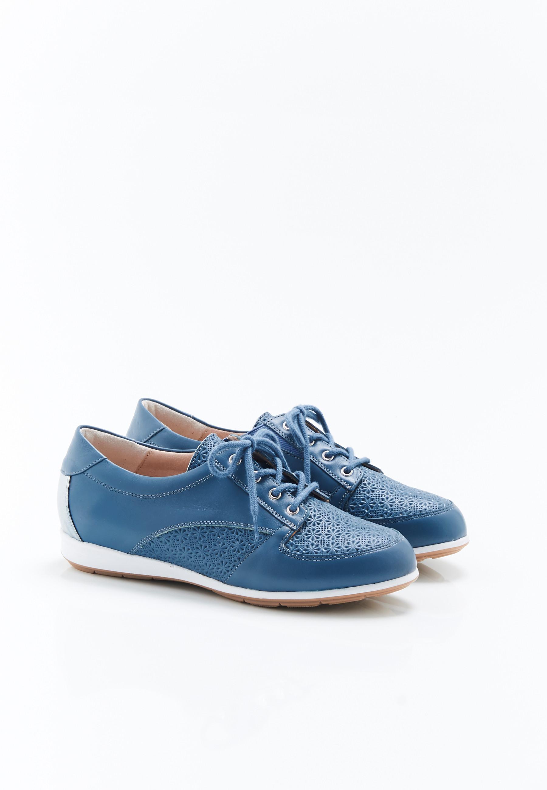 Image of Schillernde Schnürschuhe. Unisex Blau 41