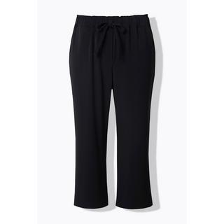 Ulla Popken  Pantalon 7/8 à taille élastique, cordon de serrage et pinces 