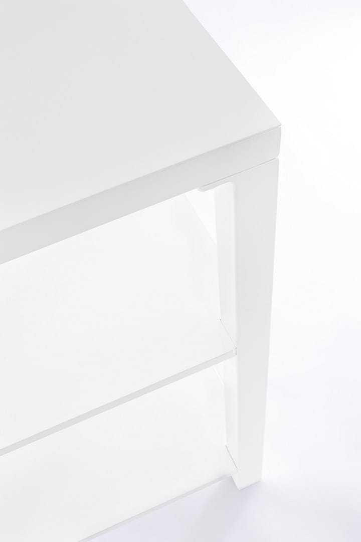 mutoni Table d'appoint de jardin Atlantic blanc  