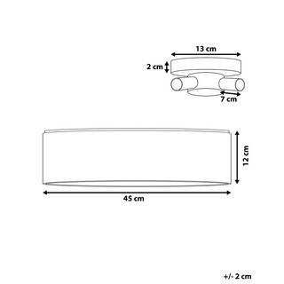 Beliani Plafoniera en Cotone sintetico Moderno RENA  