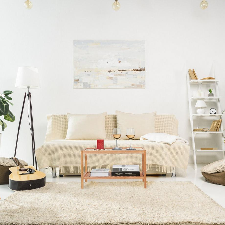 Northix Couchtisch mit Glasplatte  