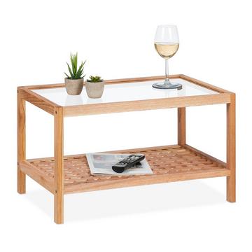 Table basse avec plateau en verre