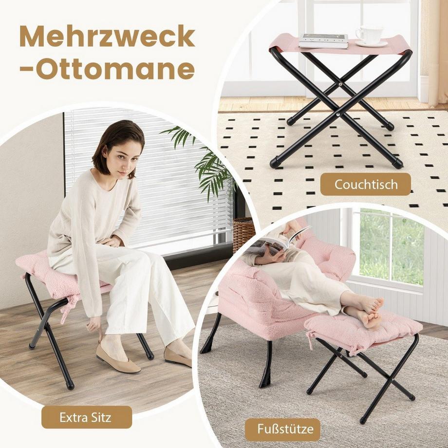 Northix Relaxsessel mit Ottomane  