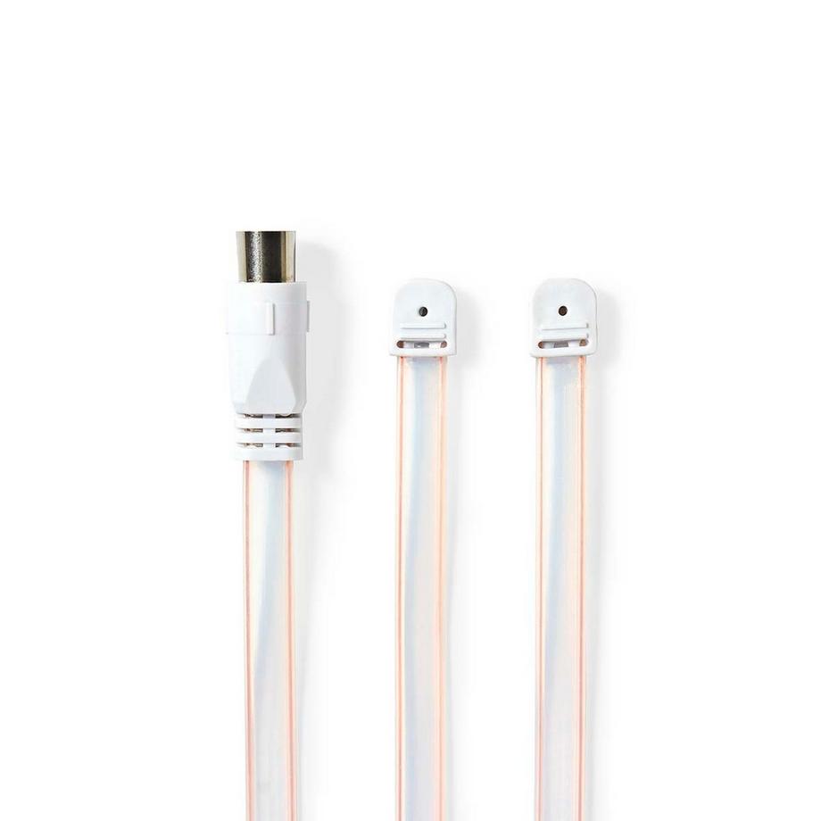 Nedis  Koaxialkabel | IEC (Koax) Stecker | IEC (Koax) Stecker | vernickelt | 50 Ohm | ungeschützt | 1,90 m | flach | PVC | | Umschlag 
