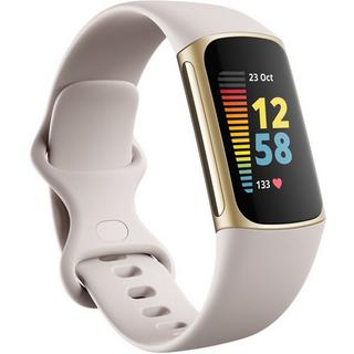 fitbit  Fitbit Charge 5 Tracker Soft Gold w/White Band 