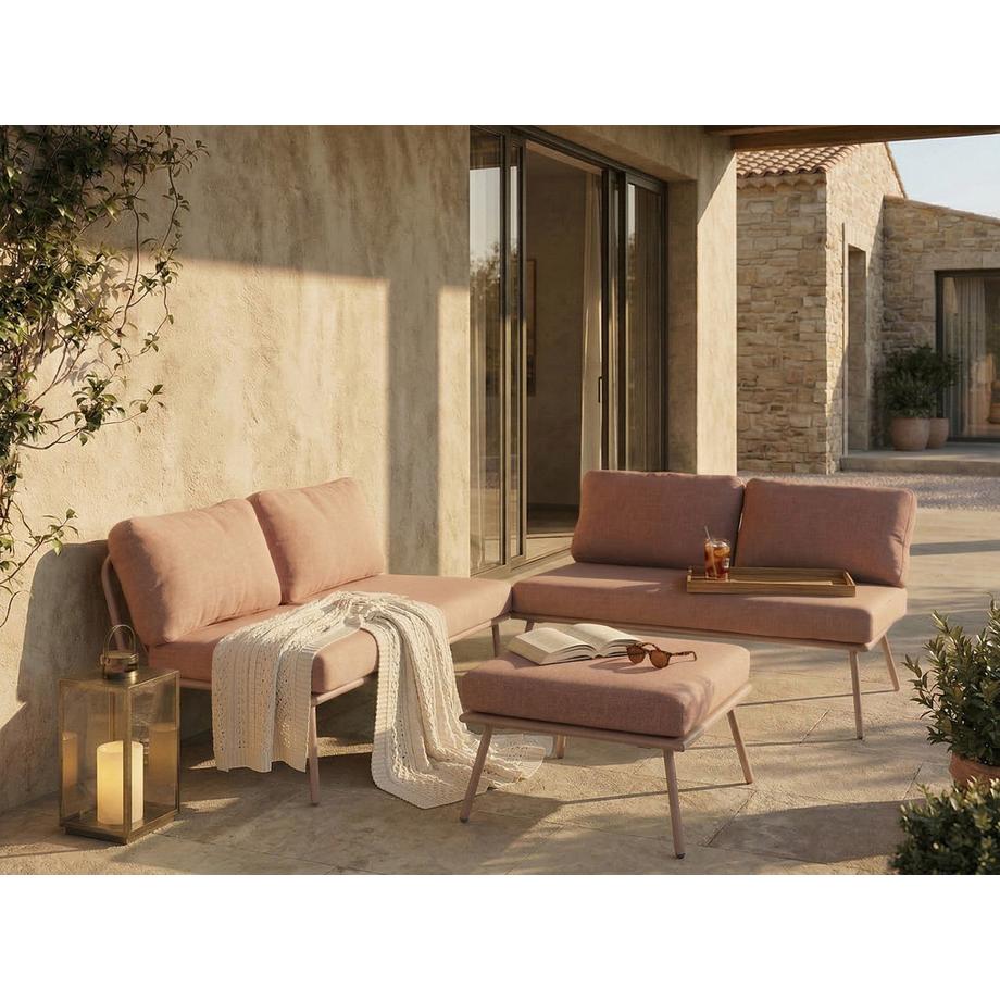 Beliani Set lounge pour jardin en Acier Moderne CACCAMO  