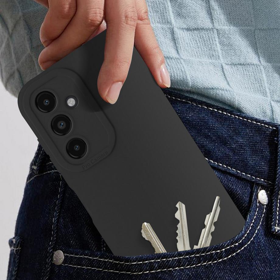 Avizar  Coque Samsung Galaxy A15 Souple Noir 