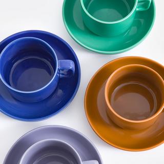 La Redoute Intérieurs Set aus 4 Tassen und Untertassen aus Steingut  