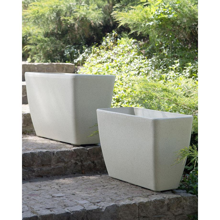 Beliani Set di 2 vasi per piante en Fibra d'argilla Scandinavo BARIS  