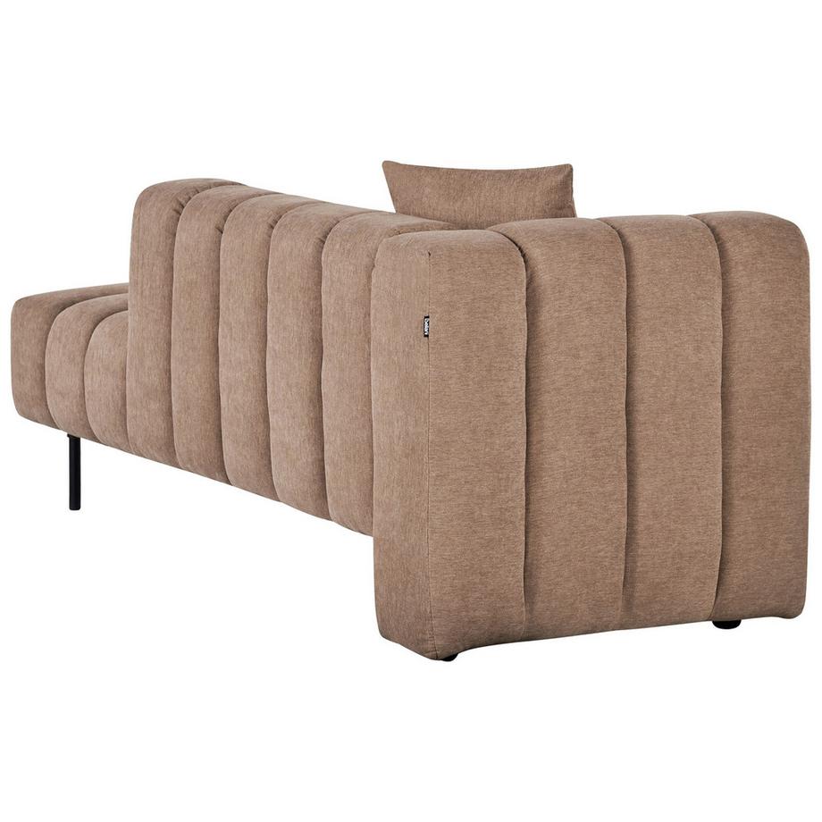 Beliani Linksseitige Chaiselounge aus Stoff Glamourös LANNILS  