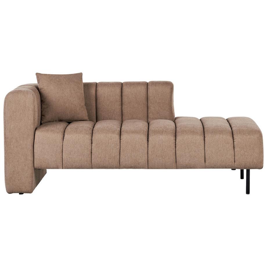 Beliani Linksseitige Chaiselounge aus Stoff Glamourös LANNILS  