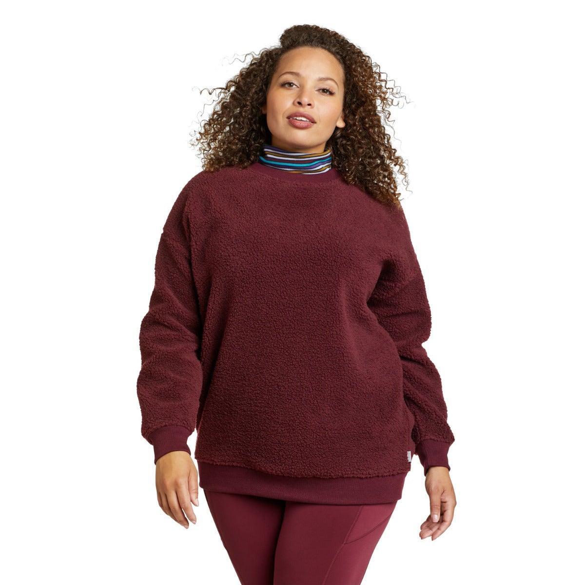 Image of We Wander Fleeceoberteil Unisex Himbeere L