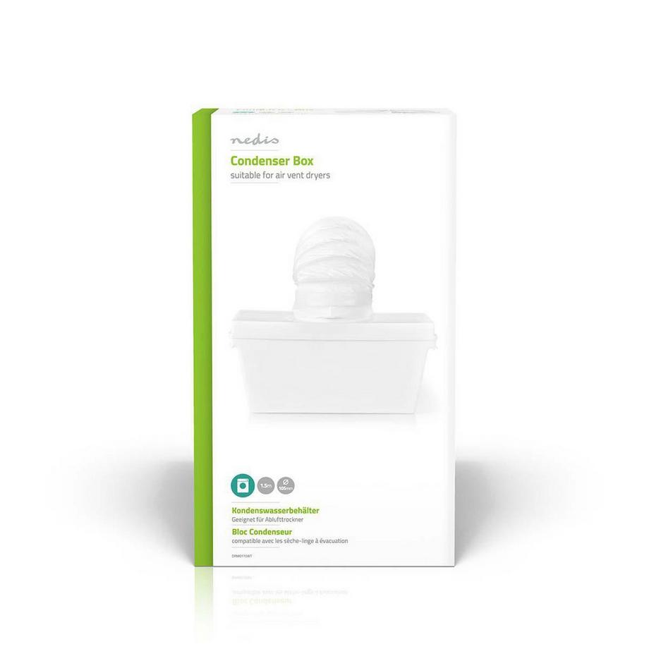 Nedis Contenitore di condensa per interni | Adatto per: Asciugabiancheria | 5 l | 1,5 m | 105 mm | Bianco  
