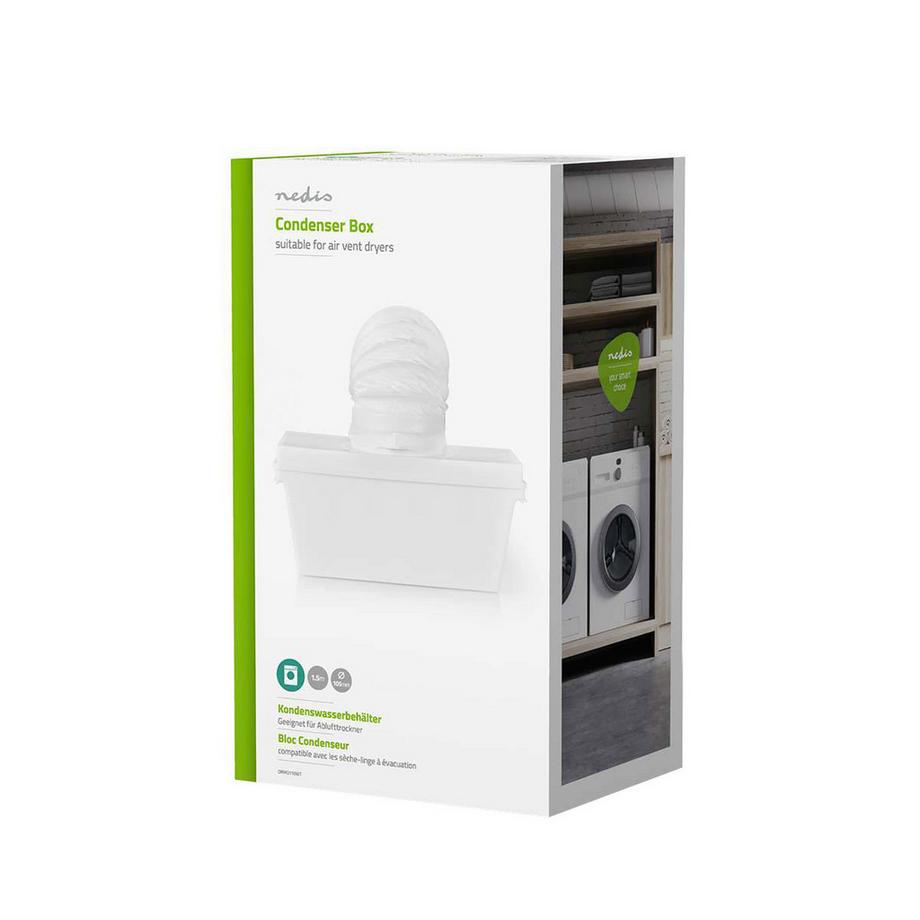Nedis Contenitore di condensa per interni | Adatto per: Asciugabiancheria | 5 l | 1,5 m | 105 mm | Bianco  