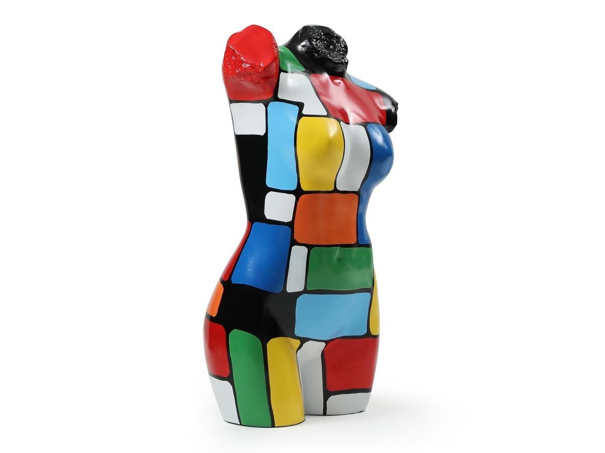 Image of Große Büstenstatue aus Kunstharz - 26 x 17 x 48 cm - Mehrfarbig - TAVIANO Große Büstenstatue aus Kunstharz - 26 x 17 x 48 cm - Mehrfarbig - TAVIANO