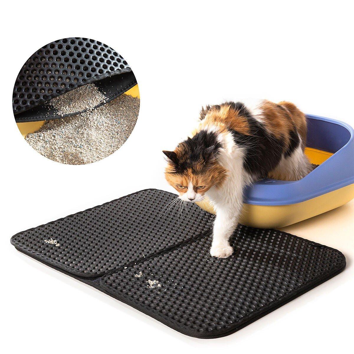 InnovaGoods Tapis de sable pour chat - noir - 60 x 43 cm  