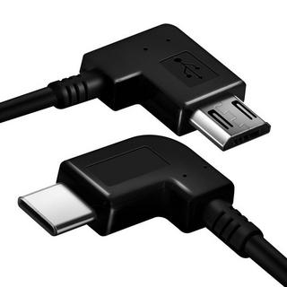 Avizar  USB-C / Micro USB Adapterkabel Schwarz 