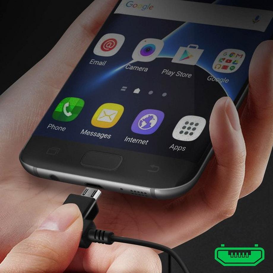 Avizar  USB-C / Micro USB Adapterkabel Schwarz 