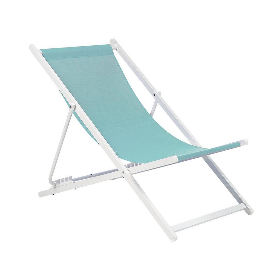Beliani Klappbarer Liegestuhl aus Aluminium Klassisch LOCRI II  