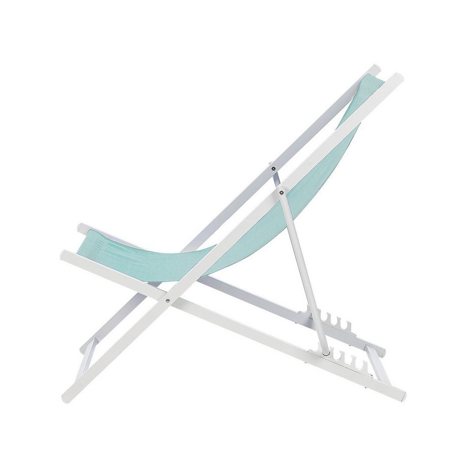 Beliani Klappbarer Liegestuhl aus Aluminium Klassisch LOCRI II  