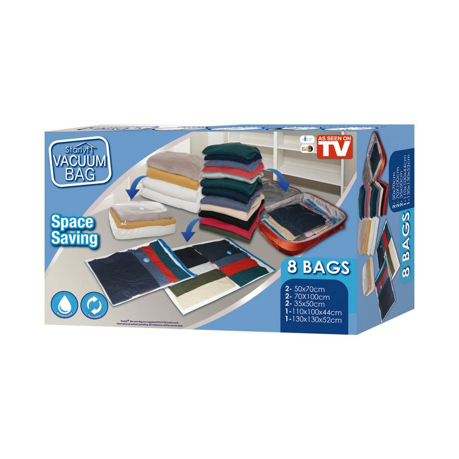 Vacuum Bag Set-Set di borse per riporre vestiti e biancheria