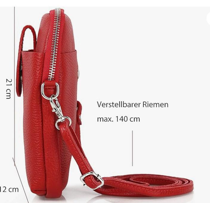 Only-bags.store Kleine Leder-Umhängetasche, Handtasche Handy echtes Leder, Crossbody-Umhängetasche Kleine Leder-Umhängetasche, Handtasche Handy echtes Leder, Crossbody-Umhängetasche 