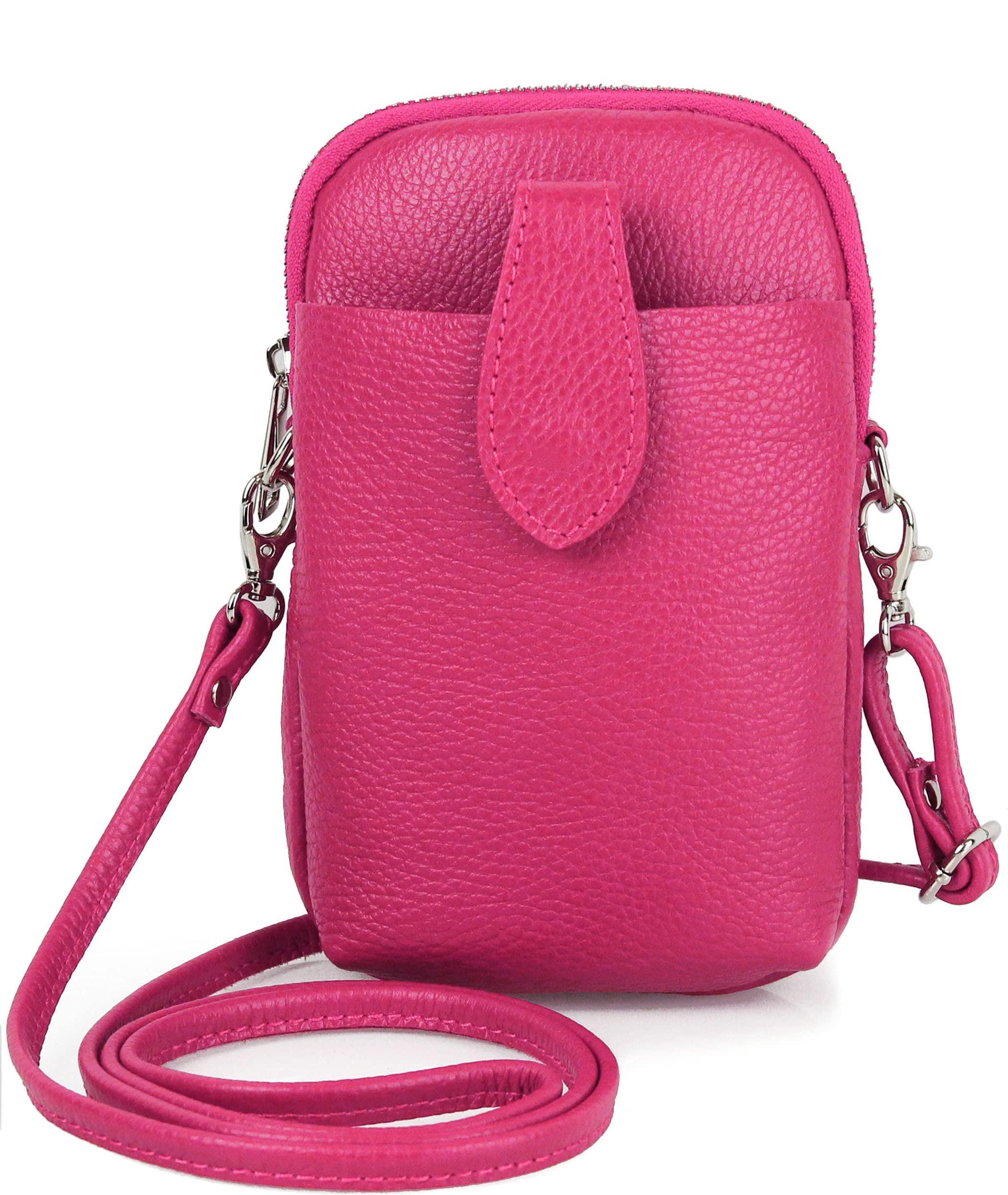 Only-bags.store Kleine Leder-Umhängetasche, Handtasche Handy echtes Leder, Crossbody-Umhängetasche Kleine Leder-Umhängetasche, Handtasche Handy echtes Leder, Crossbody-Umhängetasche 